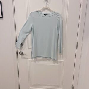 Eileen Fisher Light Blue Long Sleeve Top